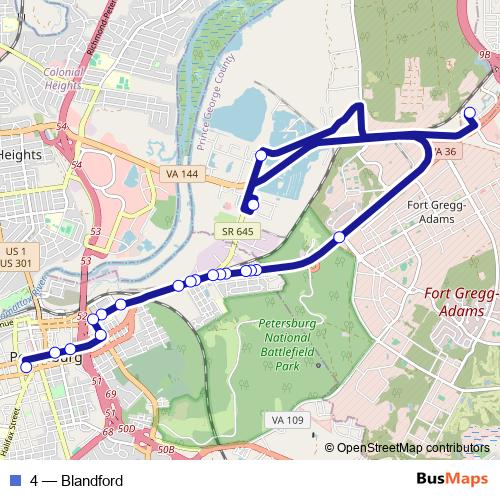4 bus Line Map