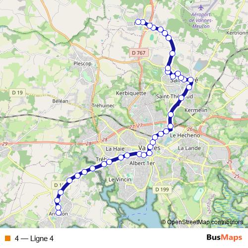 4 bus Line Map