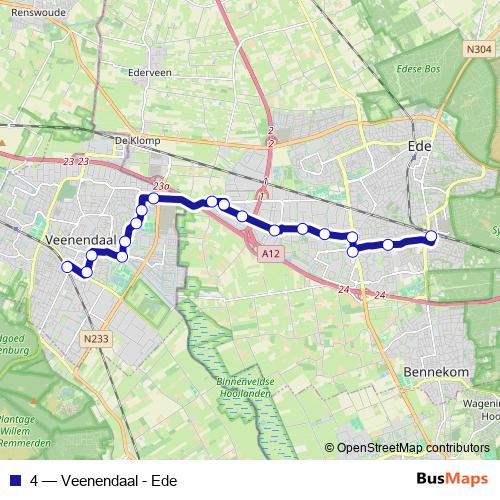 4 bus Line Map