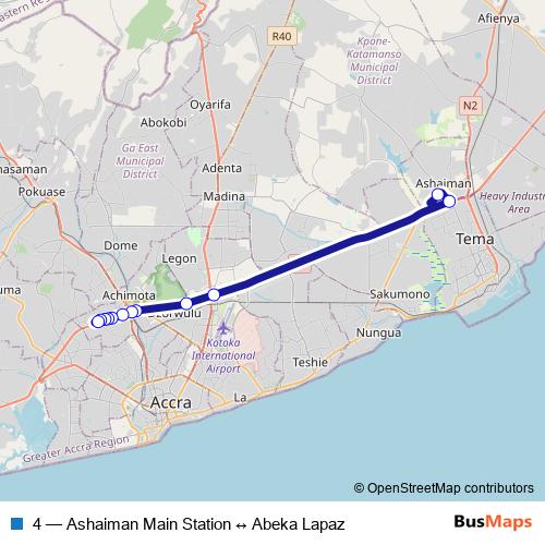4 bus Line Map