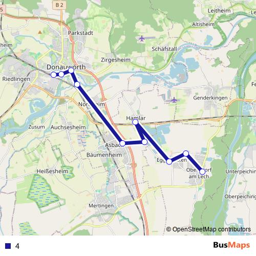 4 bus Line Map