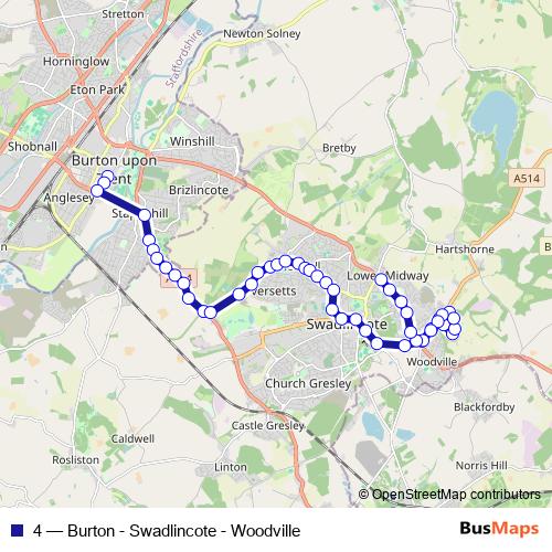 4 bus Line Map