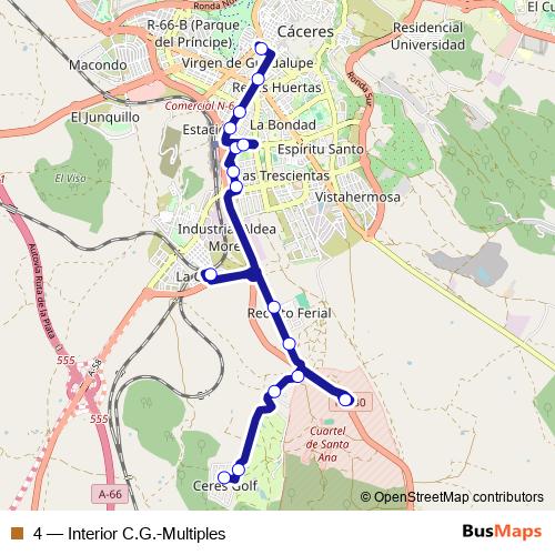 4 bus Line Map