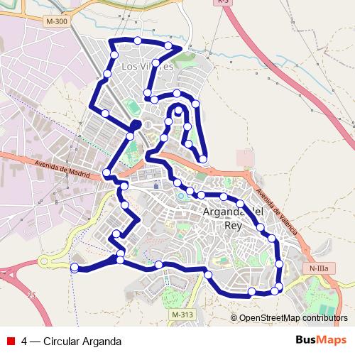 4 bus Line Map
