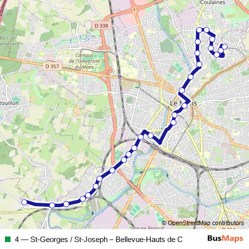 4 bus Line Map