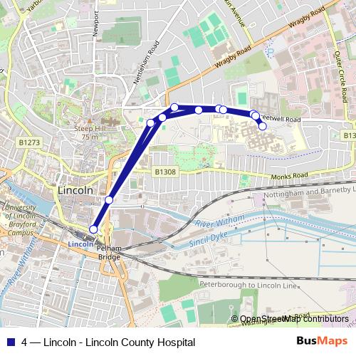 4 bus Line Map