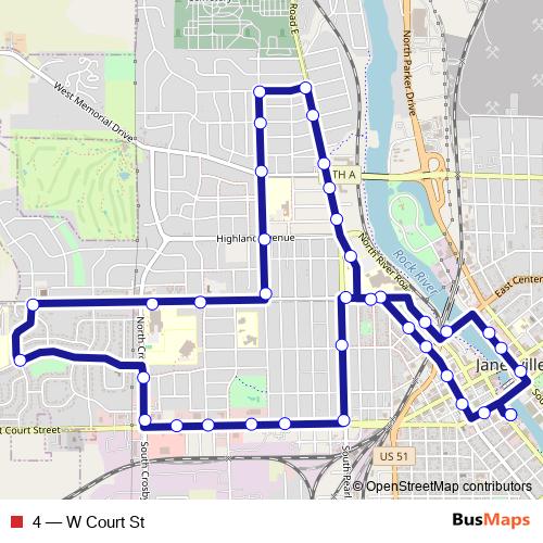 4 bus Line Map
