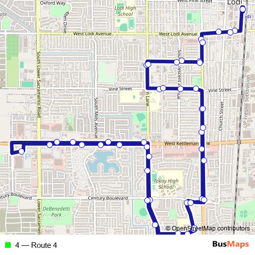 4 bus Line Map