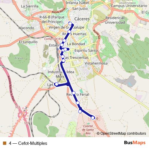 4 bus Line Map
