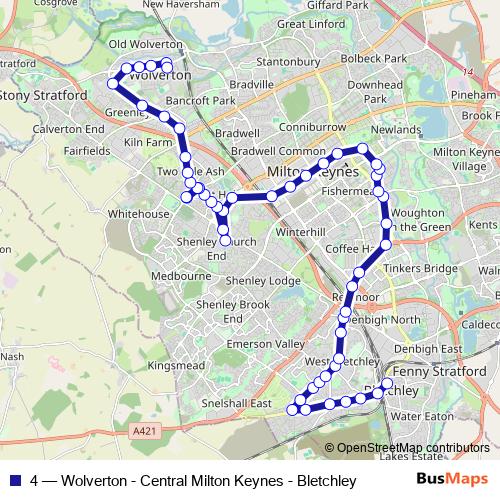 4 bus Line Map