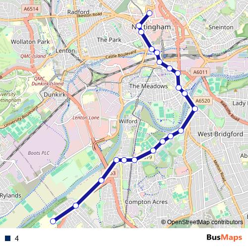 4 bus Line Map