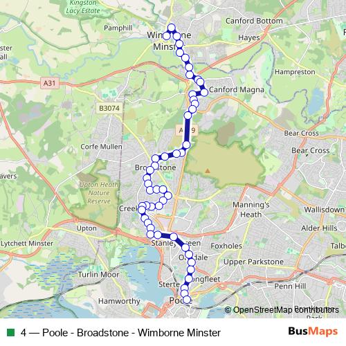 4 bus Line Map