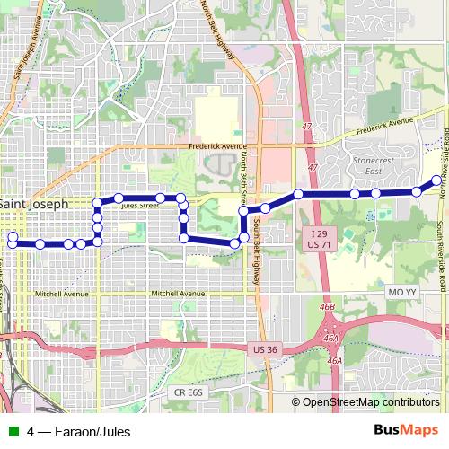 4 bus Line Map