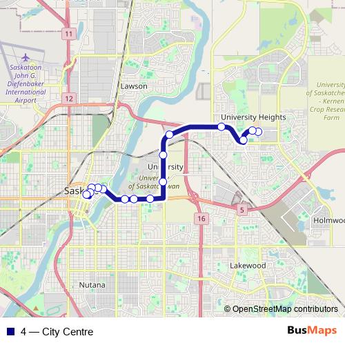 4 bus Line Map
