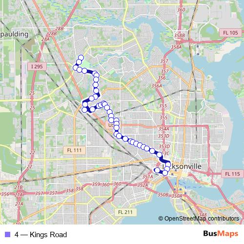 4 bus Line Map