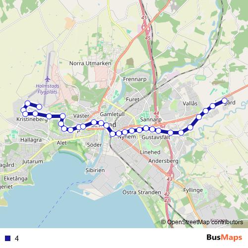 4 bus Line Map
