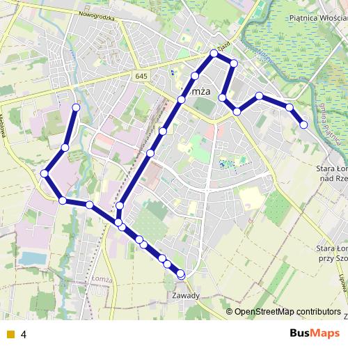4 bus Line Map