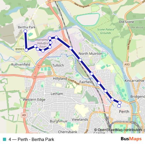 4 bus Line Map
