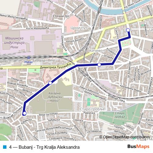 4 bus Line Map