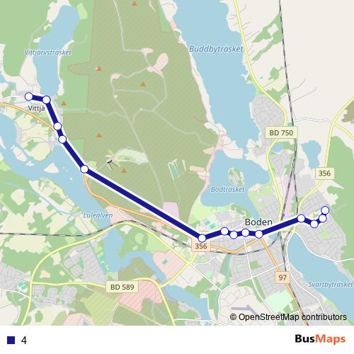 4 bus Line Map