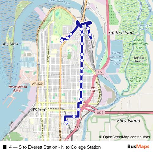 4 bus Line Map