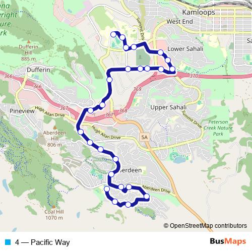 4 bus Line Map