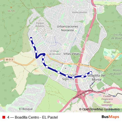 4 bus Line Map