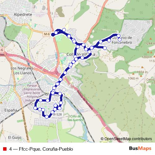 4 bus Line Map