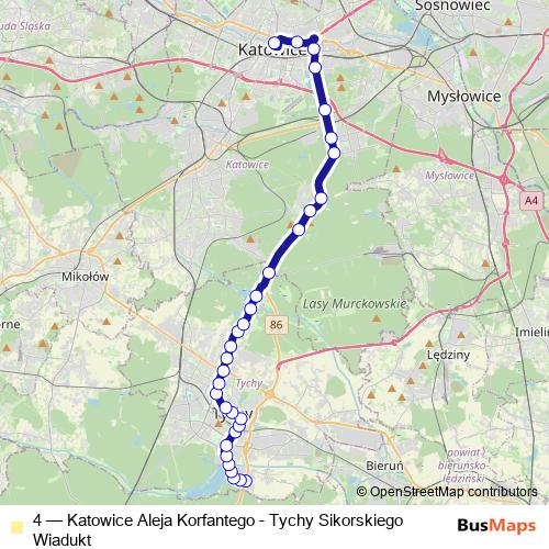 4 bus Line Map