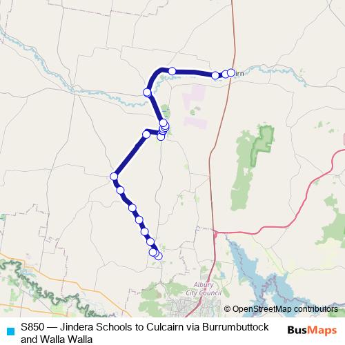 S850 bus Line Map