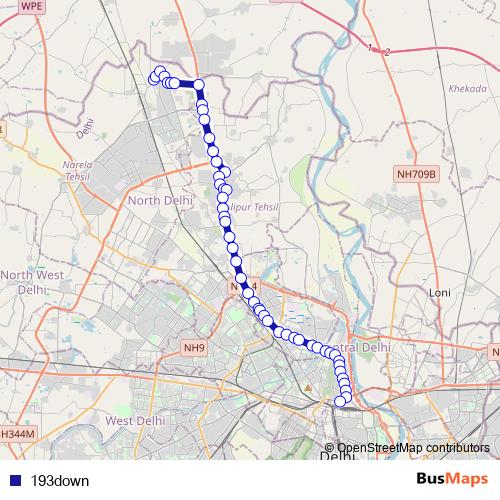 193down bus Line Map