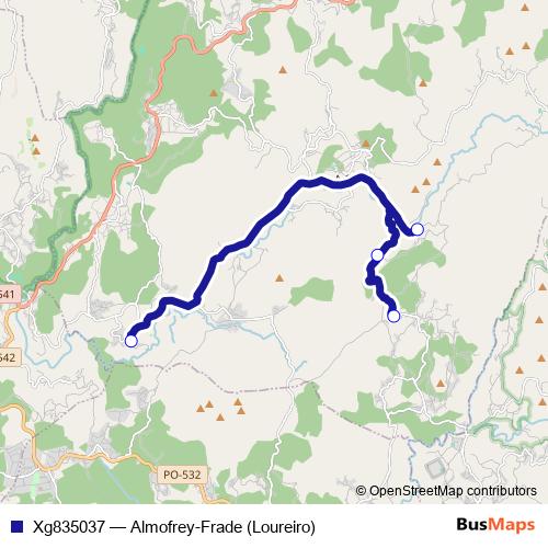 Xg835037 bus Line Map