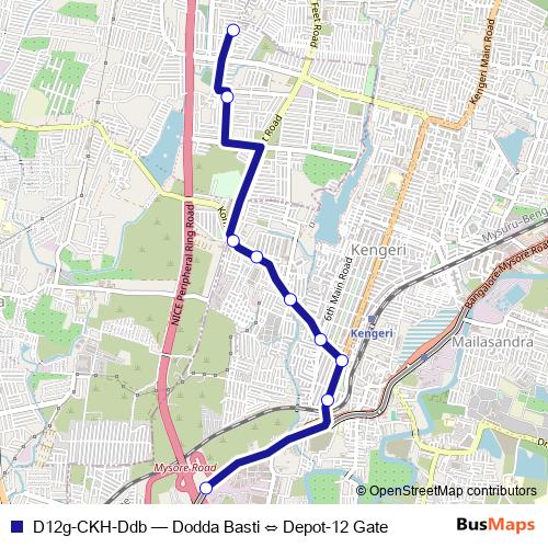 D12g-CKH-Ddb bus Line Map