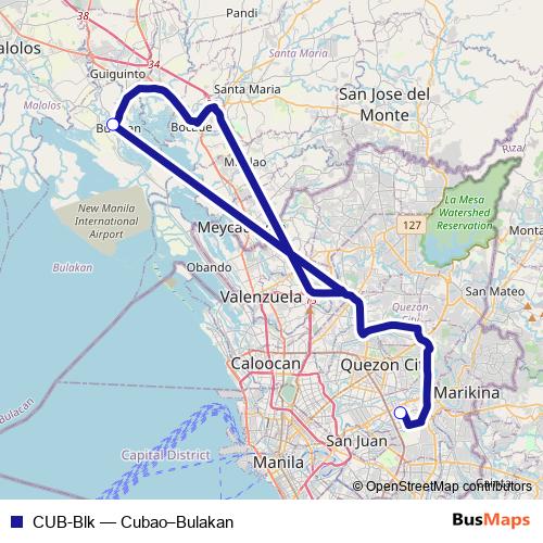 CUB-Blk bus Line Map