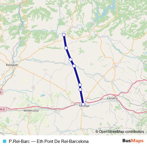 P.Rei-Barc bus Line Map