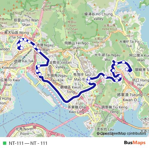 NT-111 bus Line Map