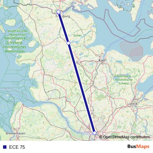 ECE 75 rail Line Map