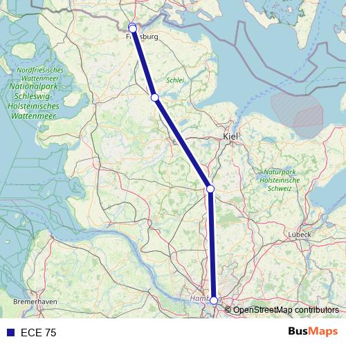 ECE 75 rail Line Map