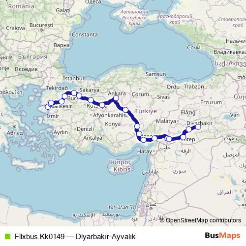 Flixbus Kk0149 bus Line Map