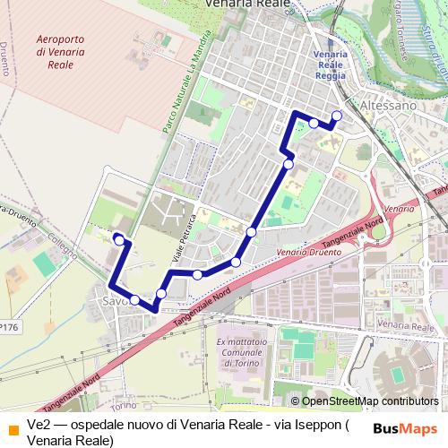 Ve2 bus Line Map