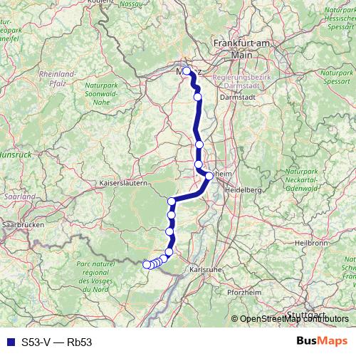 S53-V rail Line Map