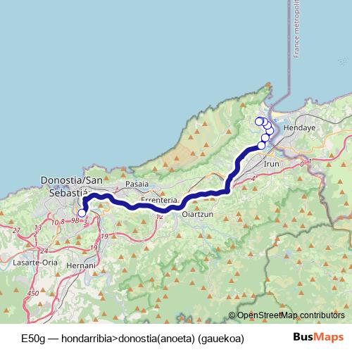 E50g bus Line Map