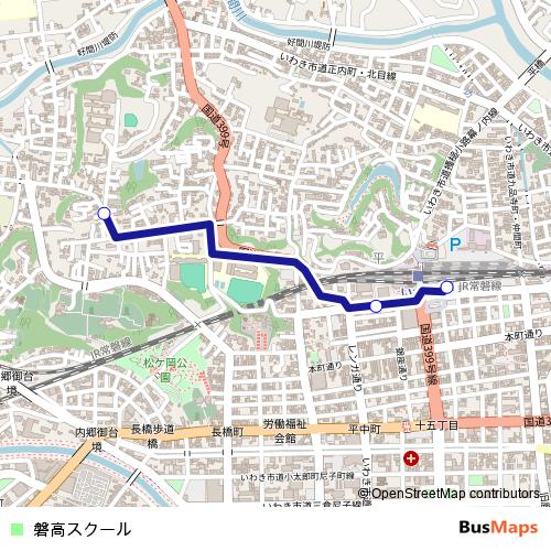Iwako School bus Line Map