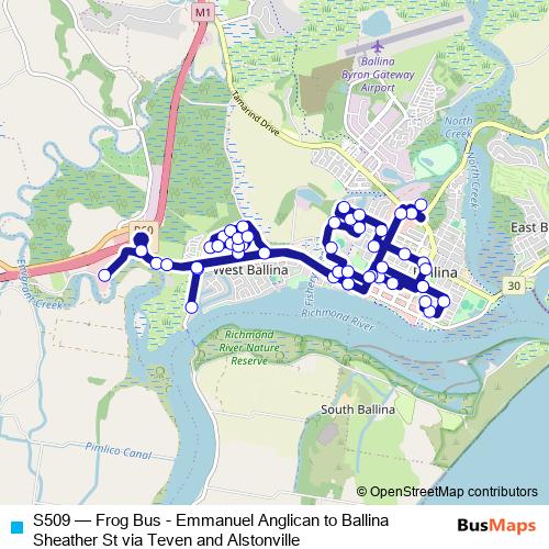 S509 bus Line Map