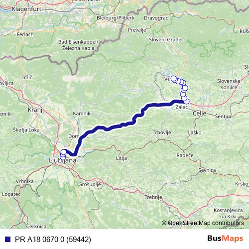 PR A18 0670 0 (59442) bus Line Map