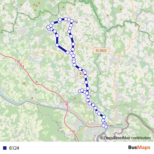 6124 bus Line Map