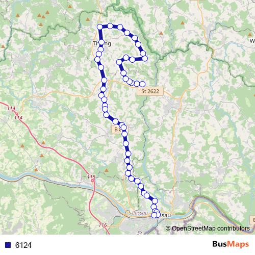 6124 bus Line Map