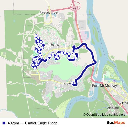 402pm bus Line Map
