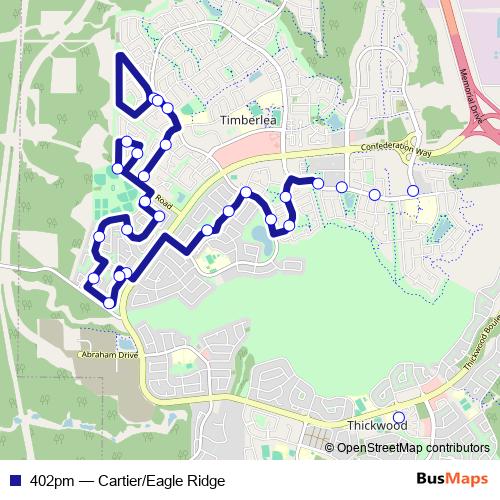 402pm bus Line Map