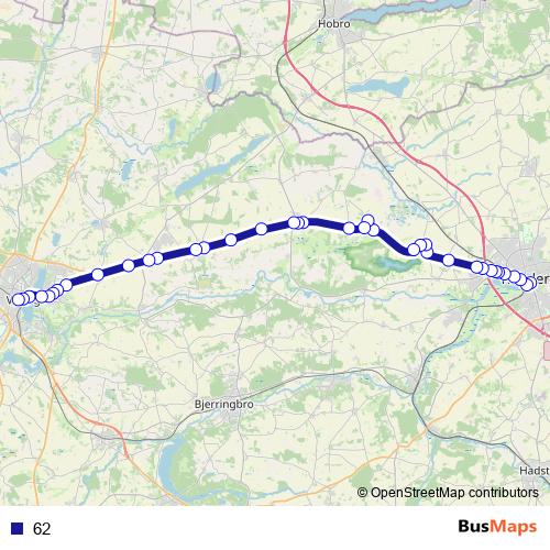 62 bus Line Map